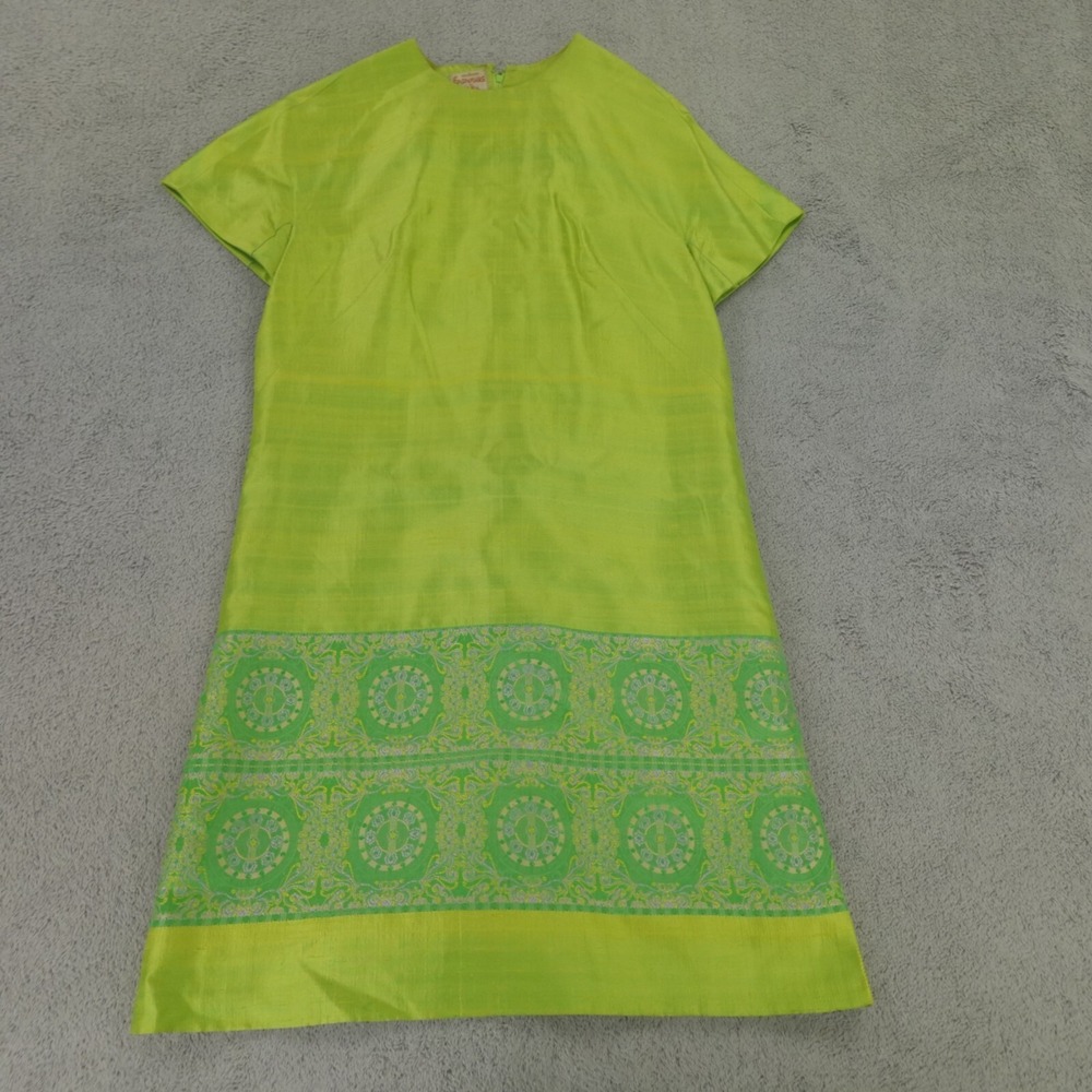 Vintage Fashions‎ by Park Dress Green Dupioni Thai Silk